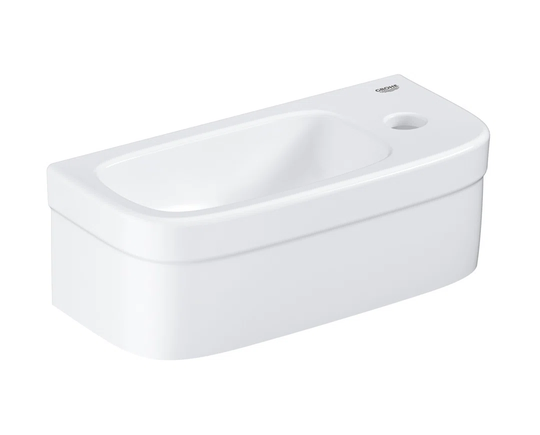 White Ceramic Rectangular Inset Basin Bathroom Sink with Overflow