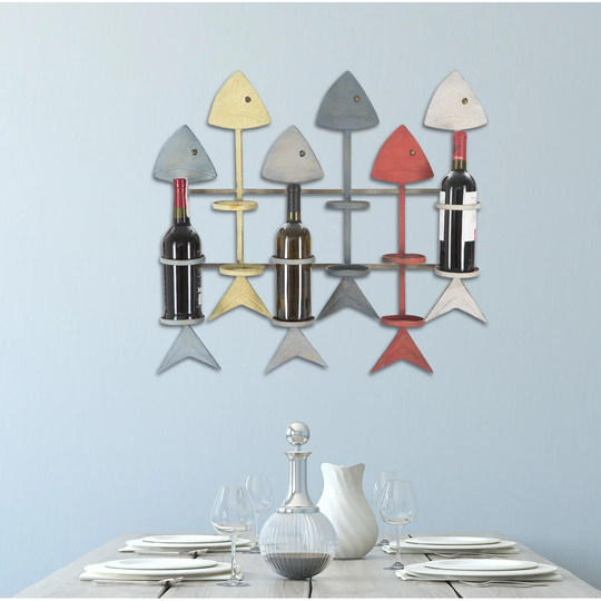 Shellburne 6 Bottle Wall Mounted Wine Rack