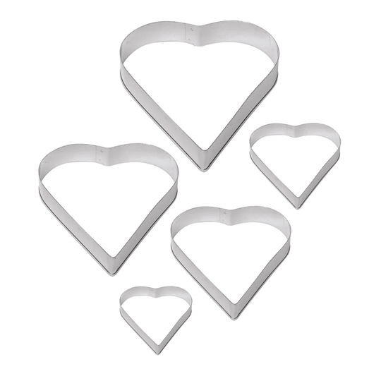 Cookies Time Of 6 Heart-Shaped Biscuit Cutters