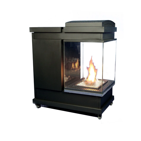 Barkhamsted Stainless Steel Propane Outdoor Fireplace