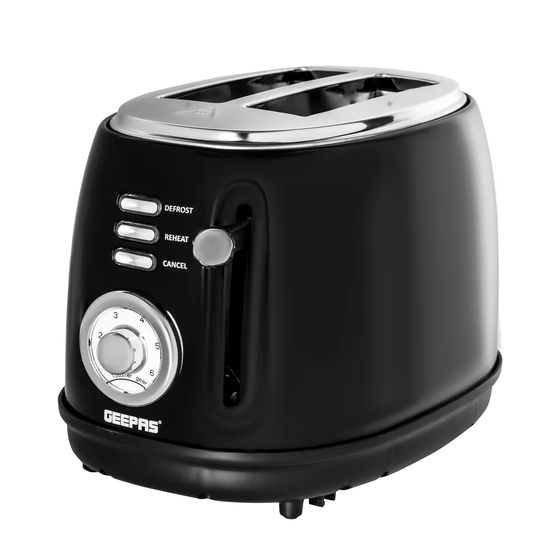 Stainless-steel Bread Toaster with 6 Level Browning Control