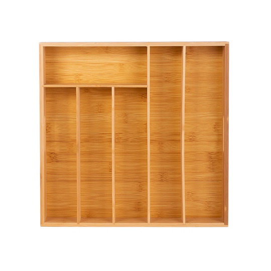6 Compartments Bamboo Cutlery Tray