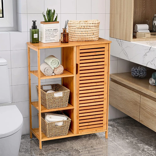 Ellerman 66Cm W x 87Cm H x 33Cm D Solid Wood Free-Standing Bathroom Cabinet