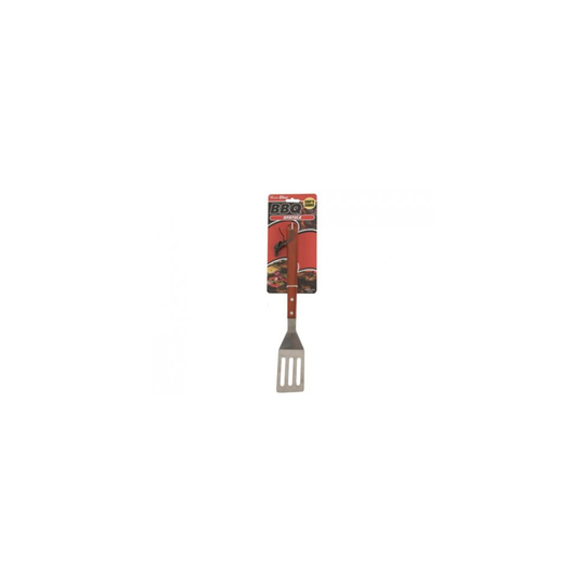 Deluxe Bbq Turner Wth Wooden Handle - Spatula Stainless Steel Cooking Kitchen - bbq spatula turner stainless steel cooking kitchen utensil fish
