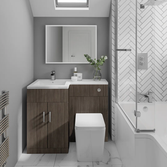 L Shape 105mm Combined Vanity Unit