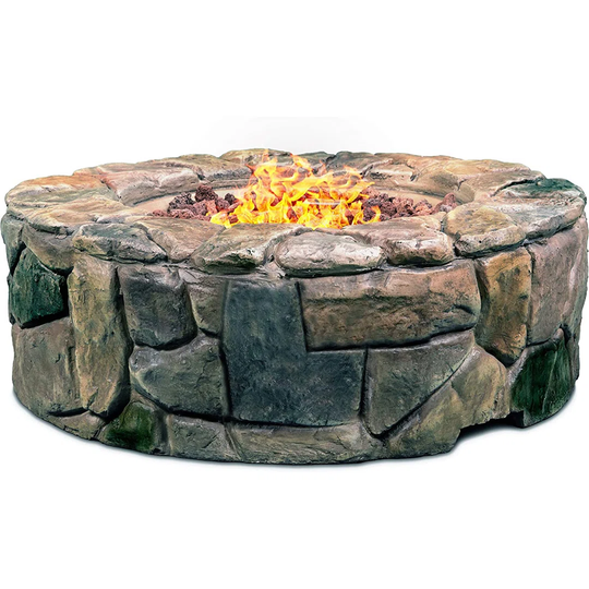 E4DC5B481E9F411B9A8AFD8BB601FDFD Lavish Garden & Patio Gas Fire Pit With Eco-Stone Finish