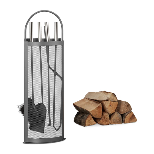 Halliburton 5 Piece Steel Fireplace Tool Set