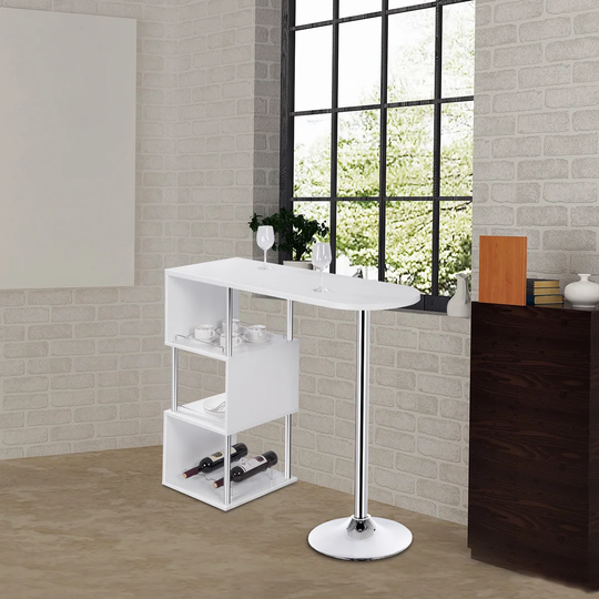 Bar Table Bar Table Bar Table With Shelf MDF Metal