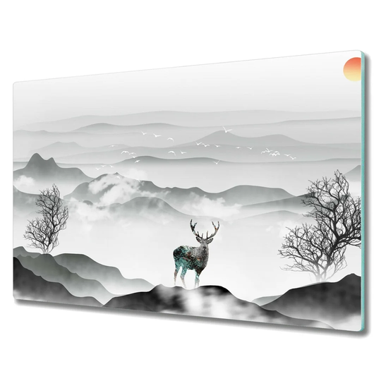 Murad Tempered Glass Mountains Deer Chopping Board