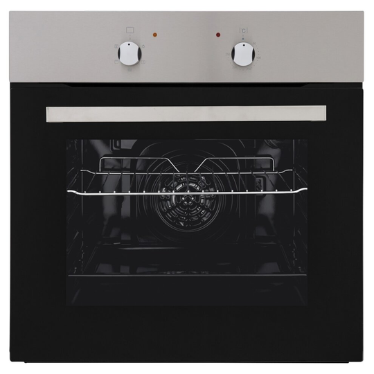 Cookology SFO60SS 60cm Built In Electric Fan Oven - Integrated Single Fan Oven with Grill in Stainless Steel