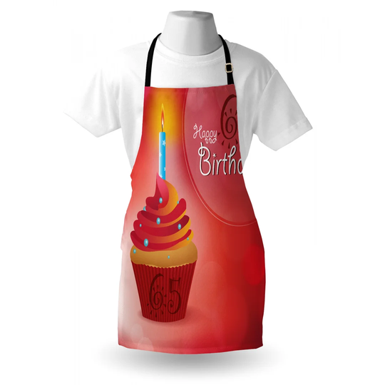 65 Years Old Sun and Stars Cupcake Candlestick Apron
