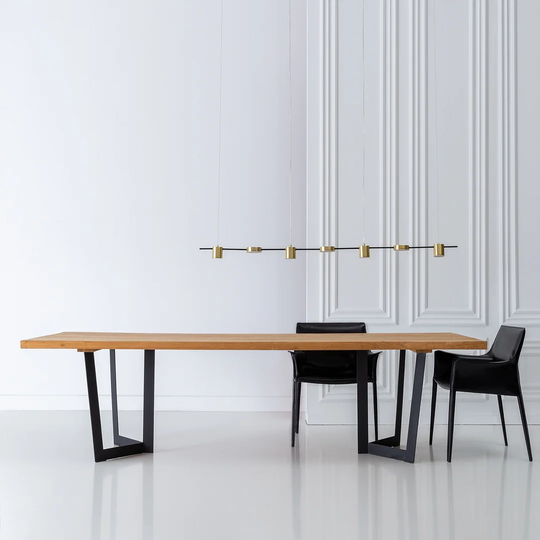 Callam 280 Cm Iron Double Pedestal Dining Table