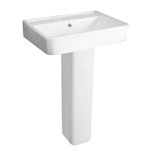 Bainbridge 52cm White Rectangular Bathroom Sink