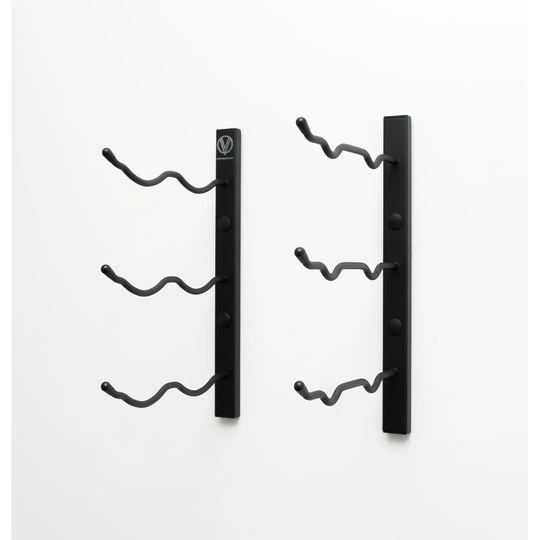 W Series Wall Mounted Wine Rack (6 Bottles, Matte Black)