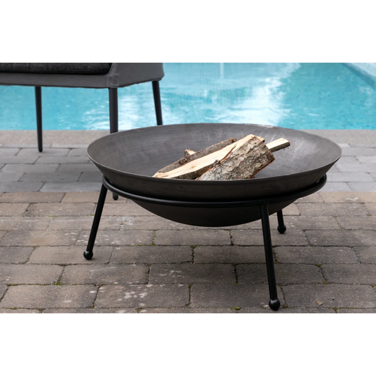 Guccione 30Cm H Steel Wood Burning Outdoor Fireplace