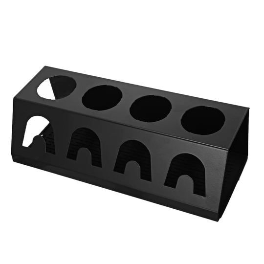 Cayuga 4 Metal Wine Bottle Rack in Silver Black