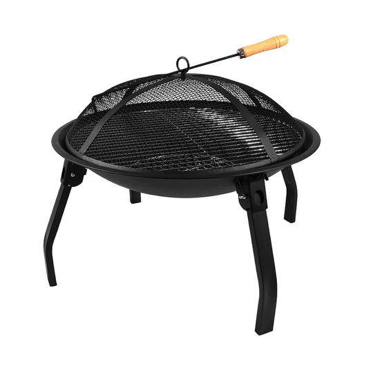 Himkea 40Cm H x 55Cm W Steel Outdoor Fire Pit