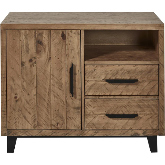 Cope 42Cm Wide 2 Drawer Pine Solid Wood Sideboard