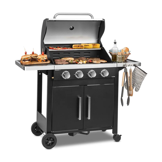 Klarstein 4 - Burner Free Standing Liquid Propane 0 BTU Gas Grill with Cabinet
