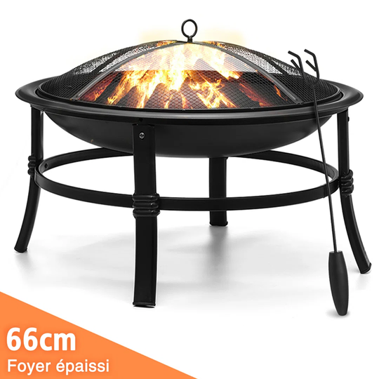 Dongola 20Cm H x 26Cm W Iron Wood Burning Outdoor Fire Pit with Lid