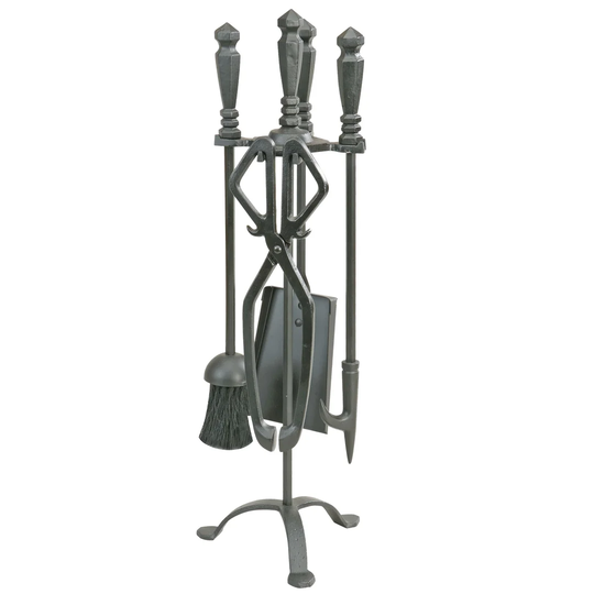 Temple 5 Piece Cast Iron Fireplace Tool Set