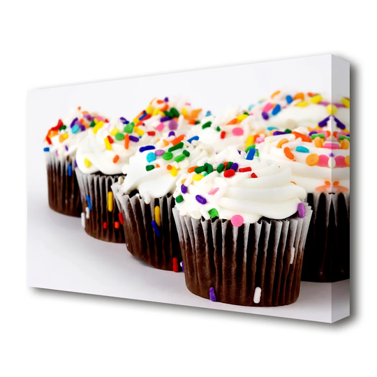 Cupcake Sprinkles Kitchen - Wrapped Canvas Photograph Print