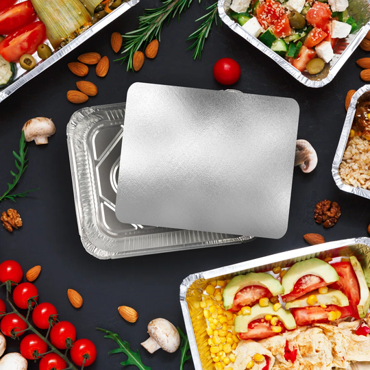 Karlee 2.35 L Aluminium Rectangular Foil Containers with Lids