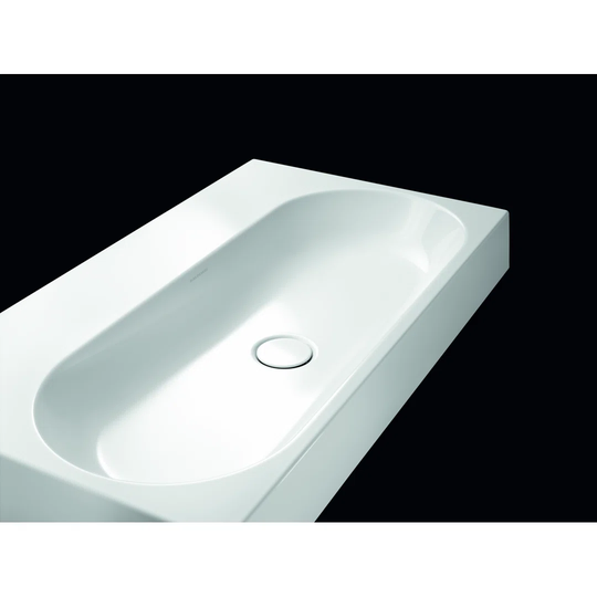 Cool Grey Steel Enamel Rectangular Wall Hung Bathroom Sink