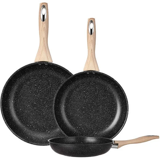Wipin 3 Pieces Stainless Steel Non Stick Cookware Set