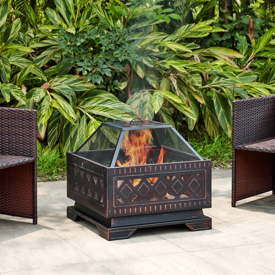 Stafford 62Cm H x 63.5Cm W Cast Iron Outdoor Fire Pit