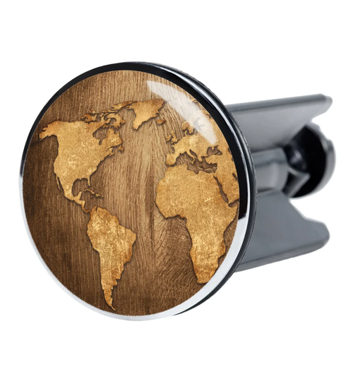 World Map 4cm Sink Plug