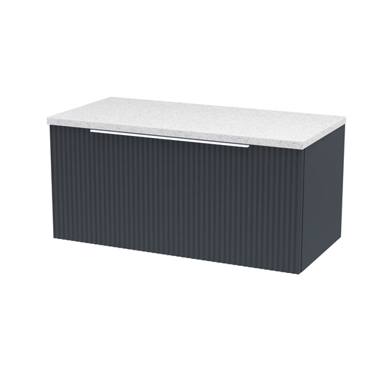 800Mm Wall Hung Single Drawer Vanity & Laminate Worktop