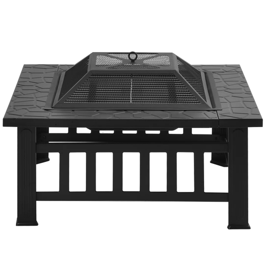 Alstrom 36Cm H x 80Cm W Steel Wood Burning Outdoor Fire Pit with Lid