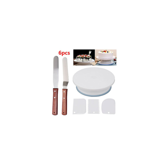Cake Decorating Turntable 11"-24 nozzles-Mould-Pen-Spatula-Bags