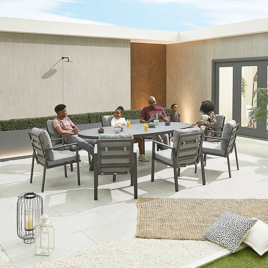 Shelese 8 Seater Dining Set with Cushions