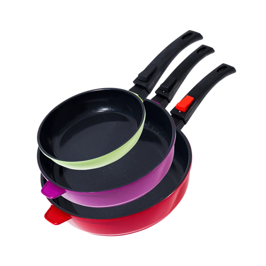 Brilliant 3-Piece Non-Stick Frying Pan Set