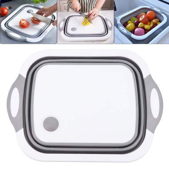 4 in 1 Folding Cutting Board Multifunctional Tool Sink Drain Basket
