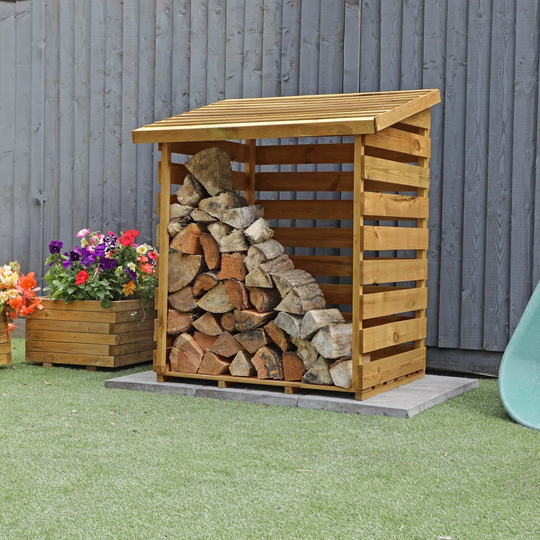 105Cm W x 82Cm D Solid Wood Log Store