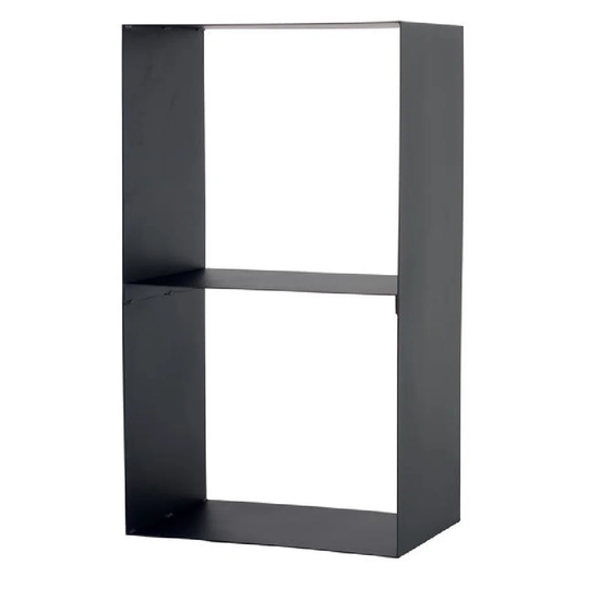 CASEY Black Steel Log Rack With 2 Levels 45X30x80 Cm