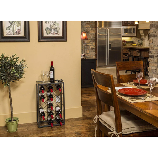 Higginsport 23 Bottle Wine Bottle Rack in Black