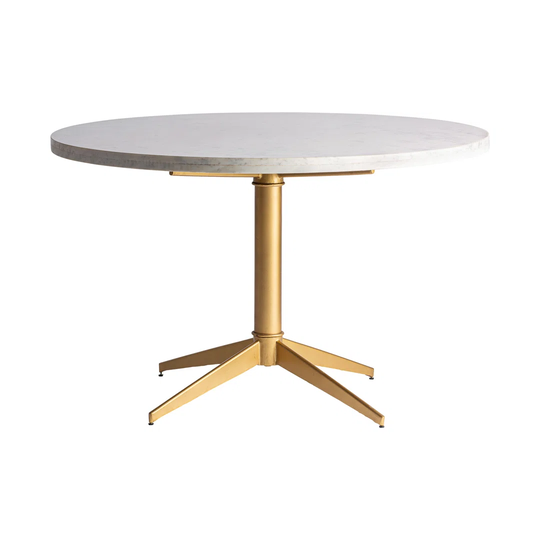120 Cm Genuine Marble Pedestal Dining Table