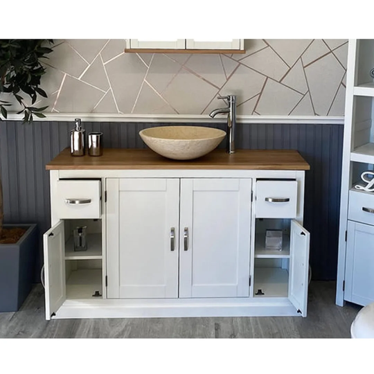 Ankney Solid Oak 1230mm Free-standing Single Vanity Unit