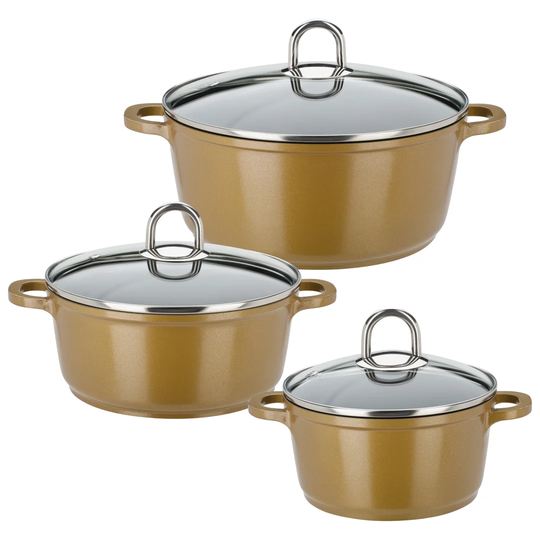 Gourmet 6 Piece Aluminium Non-Stick Cookware Set
