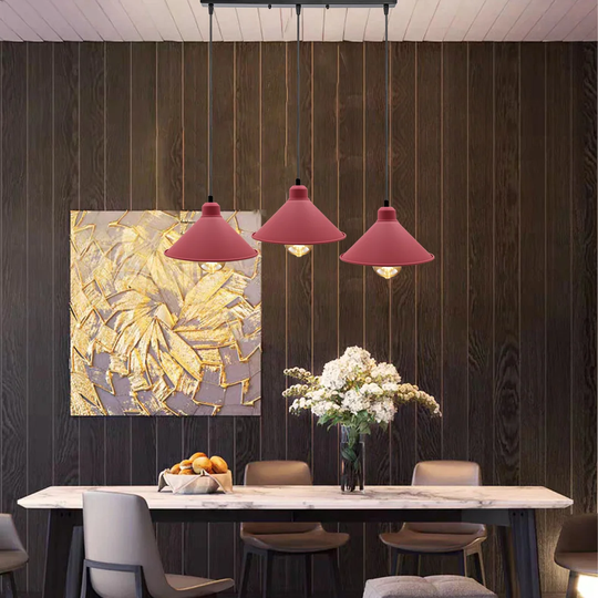 Lovett 3 - Light Kitchen Island Cone Pendant