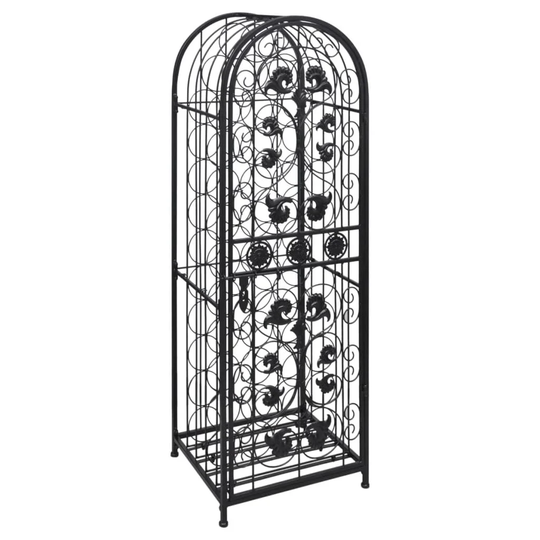 Drakesville 45 Bottle Floor Wine Bottle Rack in Black