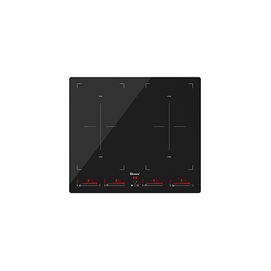 GIONIEN Frameless Induction hobs 59cm Electric Built-in Cooktop 4 Burners Cooker, 2 Flex Zones for Grill Plate BBQ Function, Slider Control 32A 720