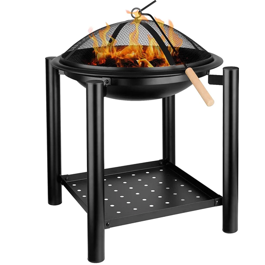 Abderdeen 70Cm H x 54.5Cm W Iron Charcoal Outdoor Fire Pit