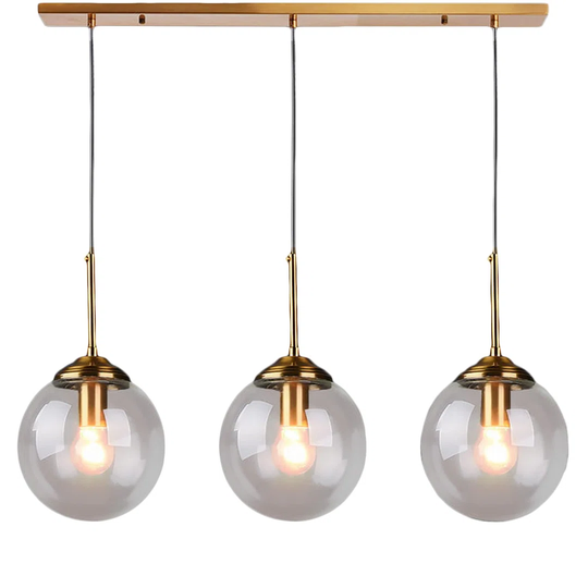 Alaiah 3 - Light Kitchen Island Globe Pendant with Rope Accents