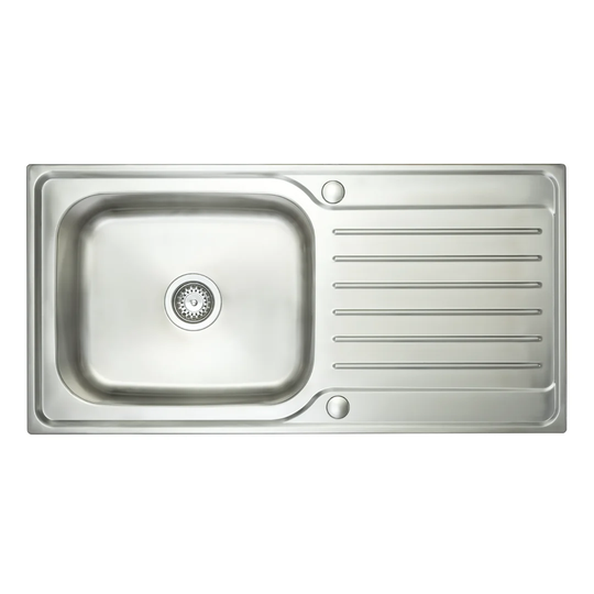 100cm x 50cm Single Bowl and Drainer Kitchen Sink