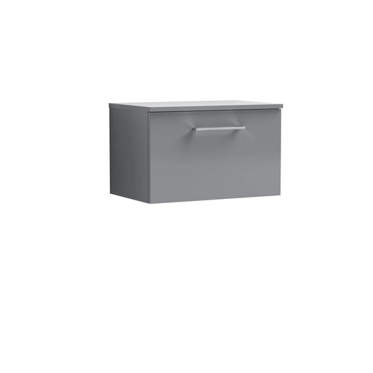60.5Cm Wall Mounted Single Bathroom Vanity Base Only in Gey